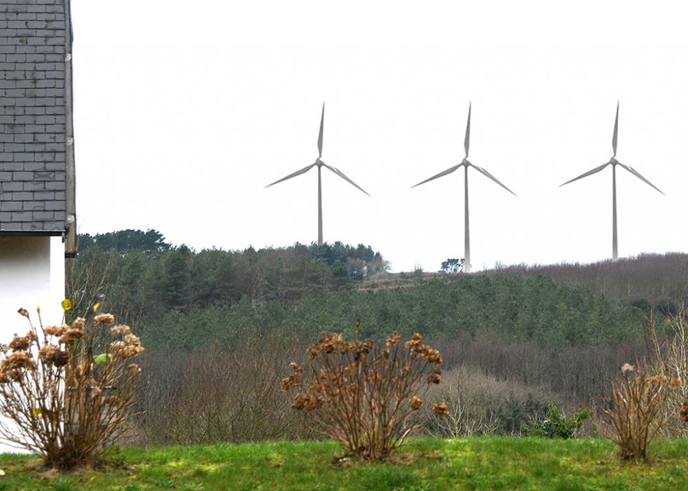 projet d'éoliennes à porspoder vue breles