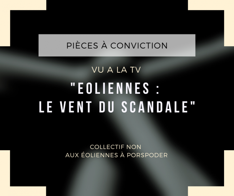 pièces à conviction extrait pour les éoliennes