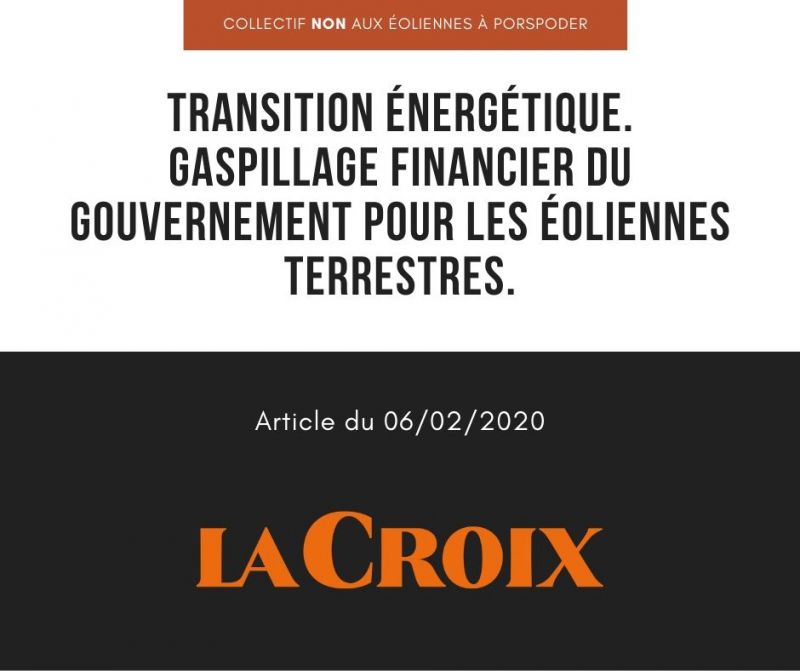 gaspillage financier eoliennes