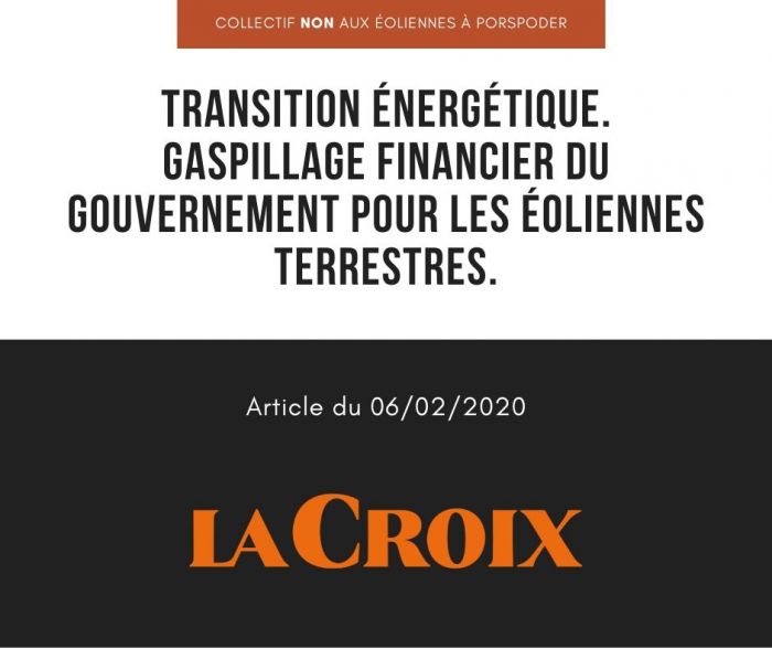 gaspillage financier eoliennes